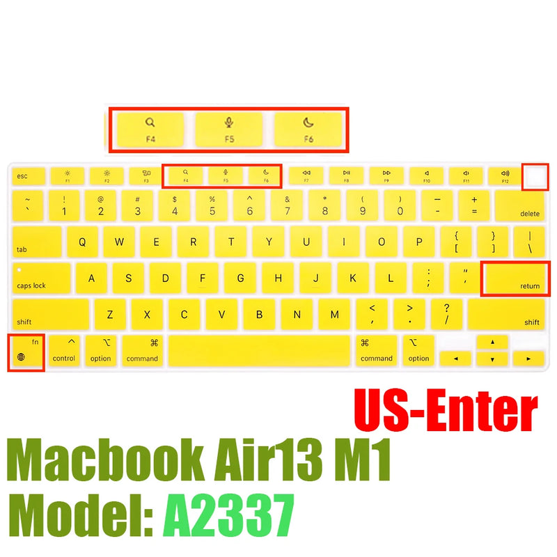 Capa protetora de silicone para macbook air13 m1 chip a2337