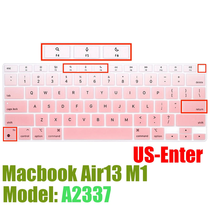 Capa protetora de silicone para macbook air13 m1 chip a2337