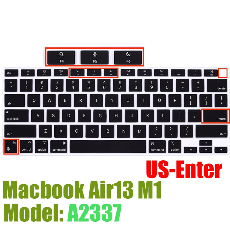 Capa protetora de silicone para macbook air13 m1 chip a2337