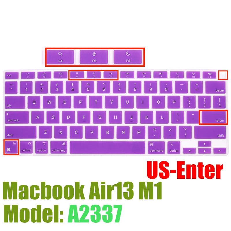 Capa protetora de silicone para macbook air13 m1 chip a2337