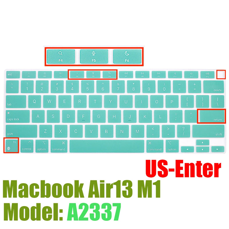 Capa protetora de silicone para macbook air13 m1 chip a2337