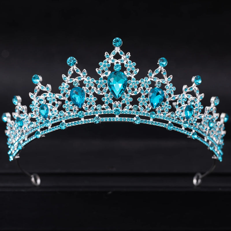 Tiara de cabelo de casamento, tiara de cristal, coroa