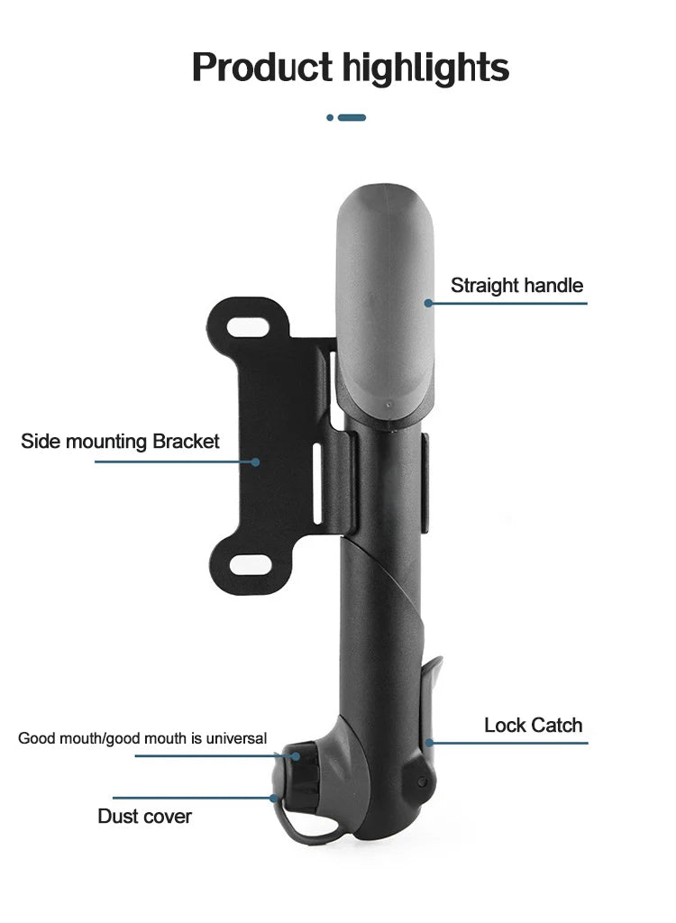 Mini bomba portátil para bicicleta, inflador de ar