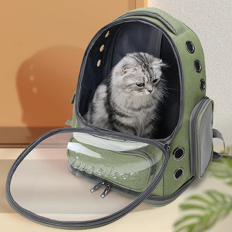 Bolsa de transporte para gatos, cães pequenos, respirável