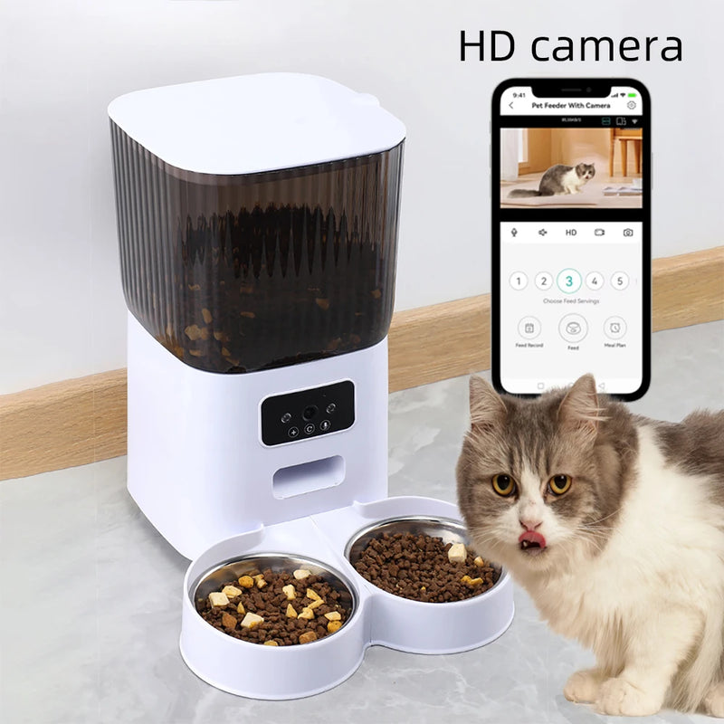 Alimentador automático para gatos Dispensador de comida para cães inteligente WiFi