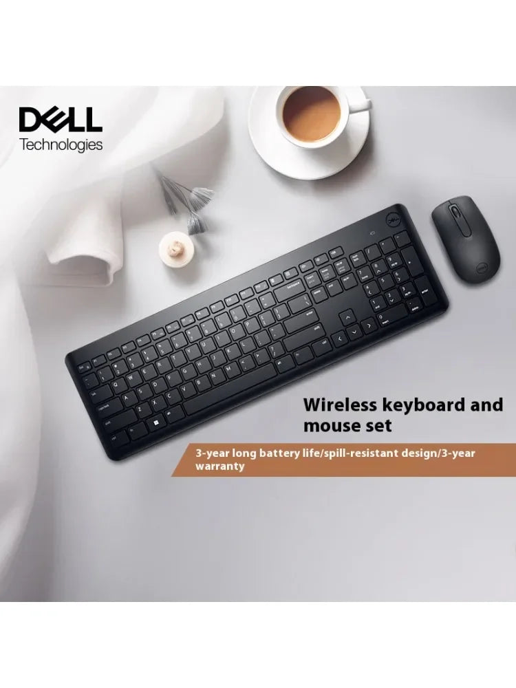 Conjunto de teclado e mouse sem fio Dell KM3322W