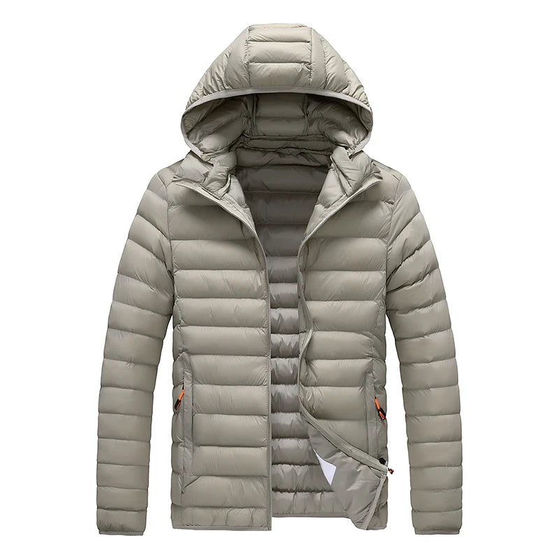 Jaqueta de Parka com capuz impermeável masculina