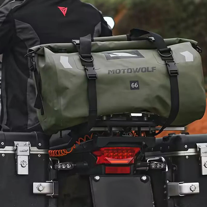 Bolsa de bagagem para motocicleta, bolsa à prova d'água para viagem ao ar livre