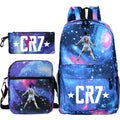 Mochilas 3 pçs cr7  meninos e meninas