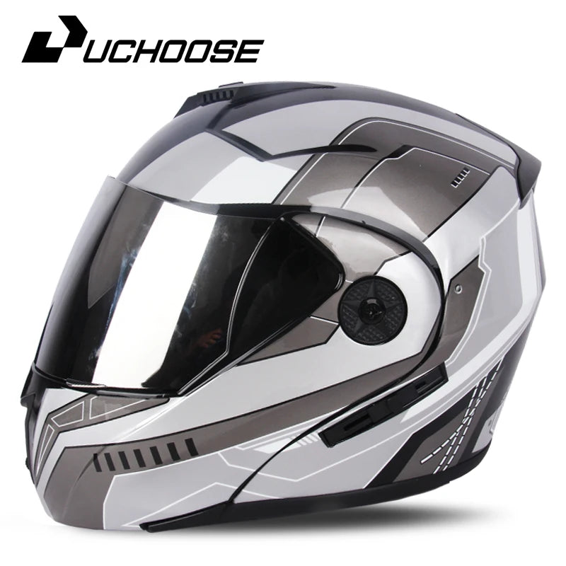 Unissex capacete modular lente dupla