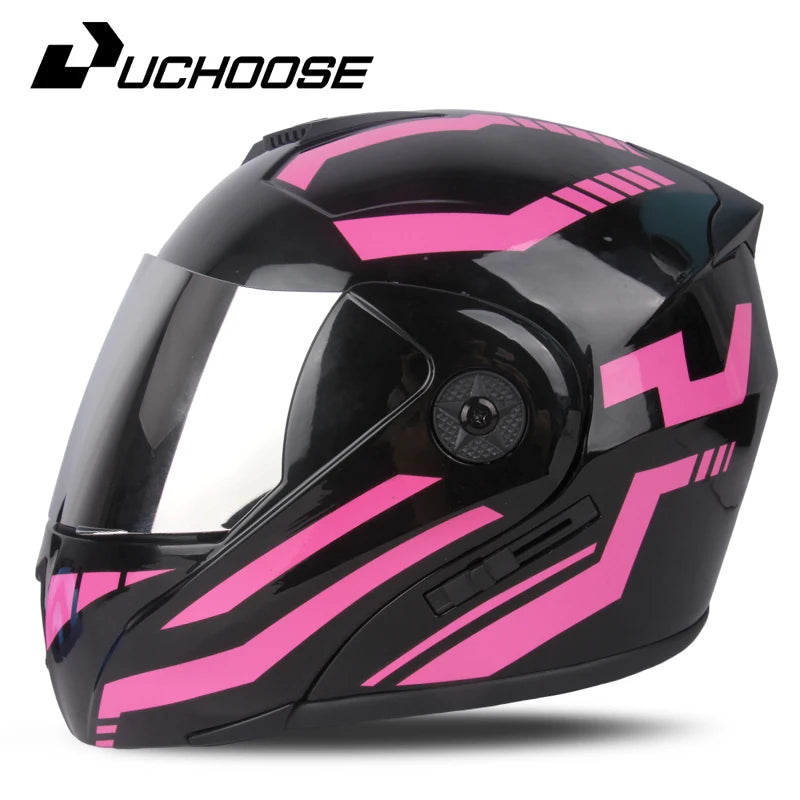 Unissex capacete modular lente dupla