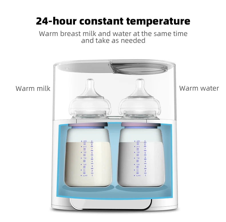 Aquecedor de mamadeira multifuncional rápido com controle preciso de temperatura