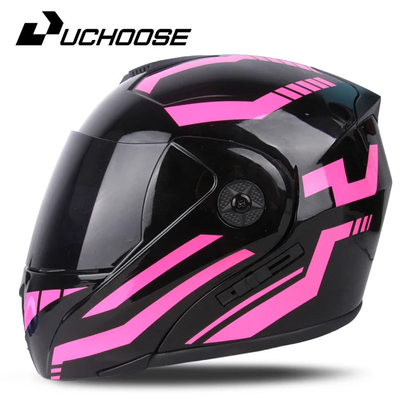 Unissex capacete modular lente dupla