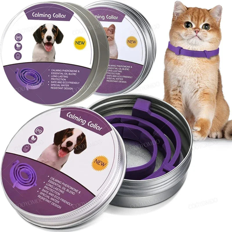 Colar calmante  para gatos e filhotes de cães