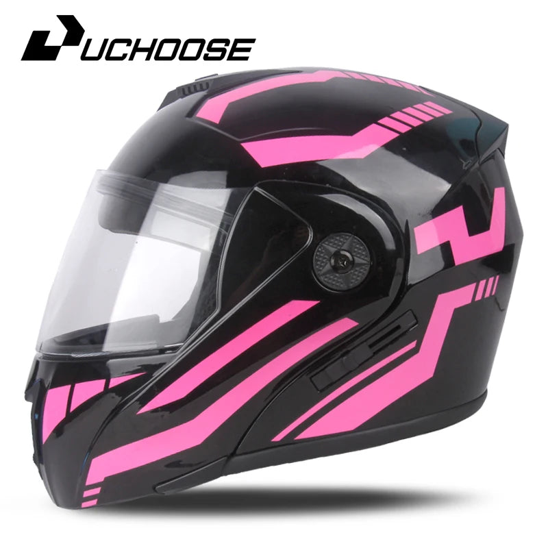 Unissex capacete modular lente dupla