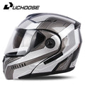 Unissex capacete modular lente dupla