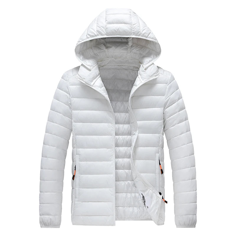 Jaqueta de Parka com capuz impermeável masculina