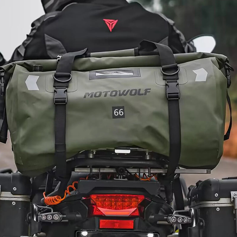 Bolsa de bagagem para motocicleta, bolsa à prova d'água para viagem ao ar livre