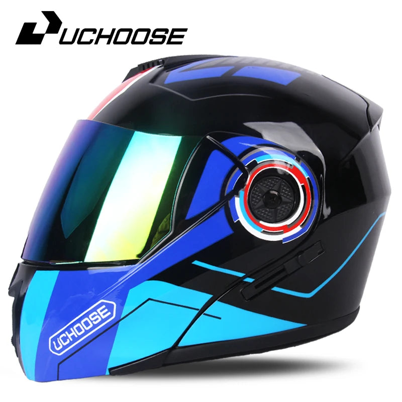 Unissex capacete modular lente dupla