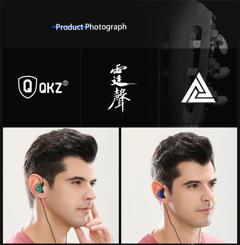 Qkz ak6  fones de ouvido com microfone 3.5mm