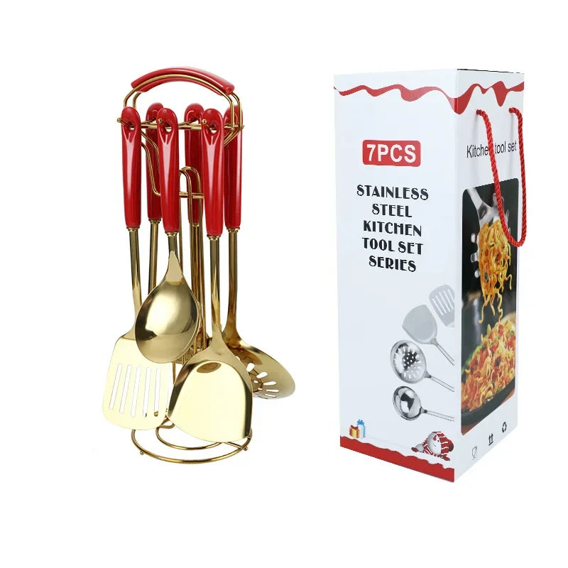 Conjunto de utensílios de cozinha em inox