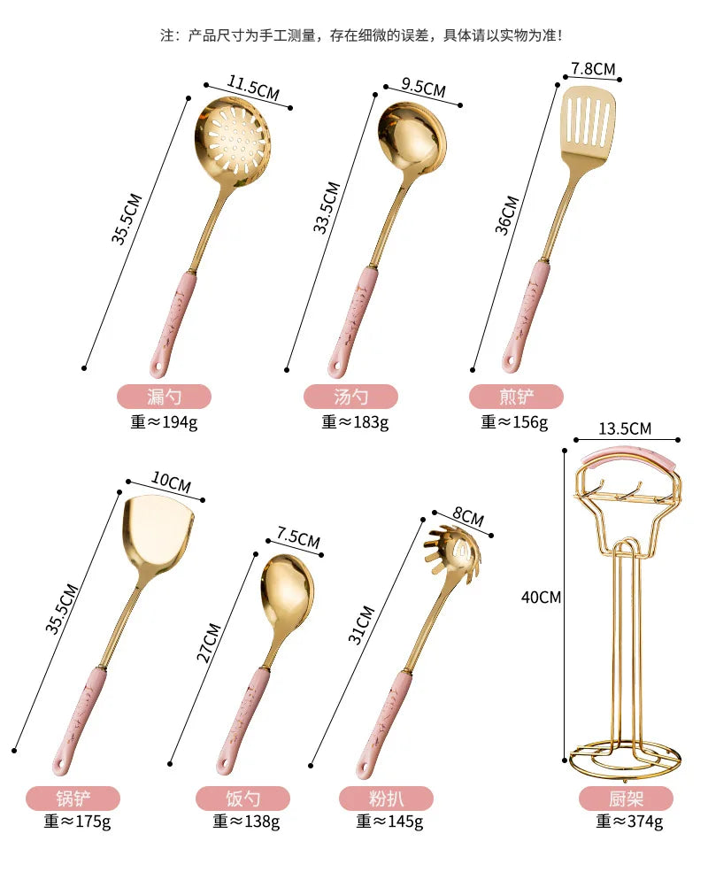 Conjunto de utensílios de cozinha em inox