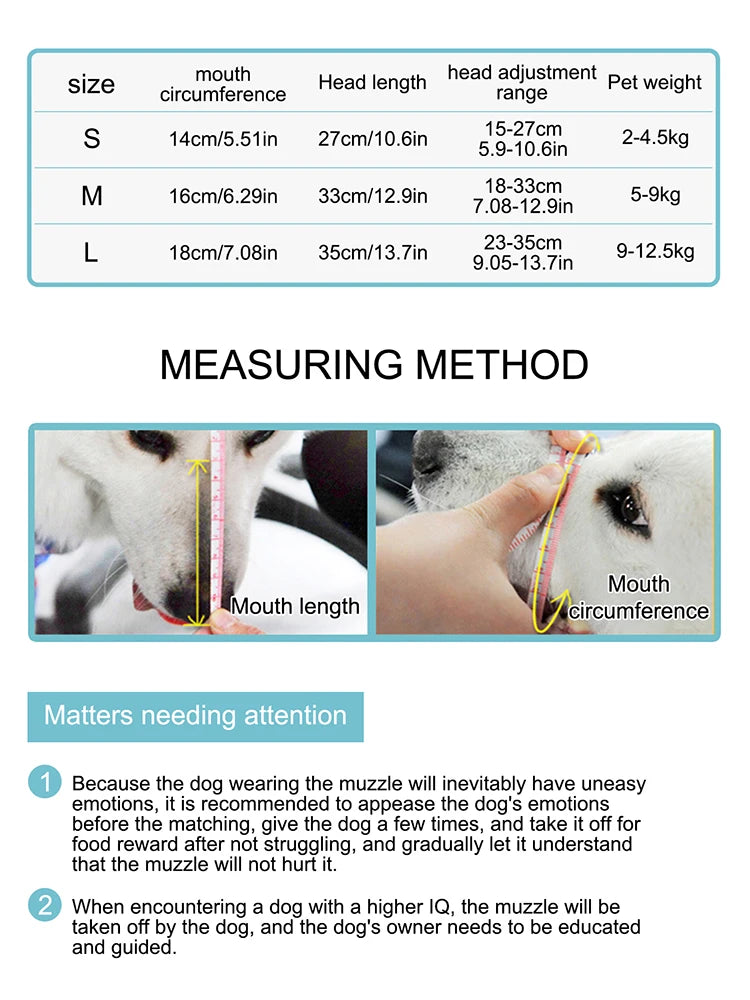 1 peça focinho de silicone para animais de estimação (pequeno, médio, grande) anti-mordida com anel ajustável p/ focinho