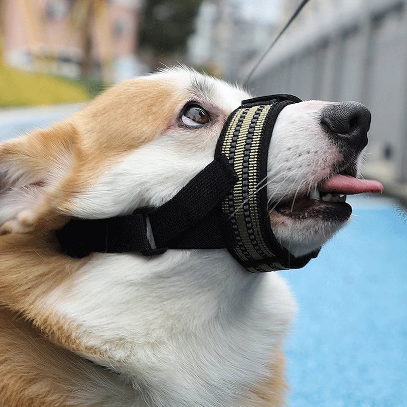 Acessórios de capa de boca para animais de estimação ajustável e de liberação rápida