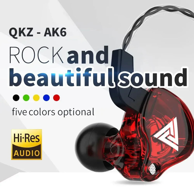 Qkz ak6  fones de ouvido com microfone 3.5mm