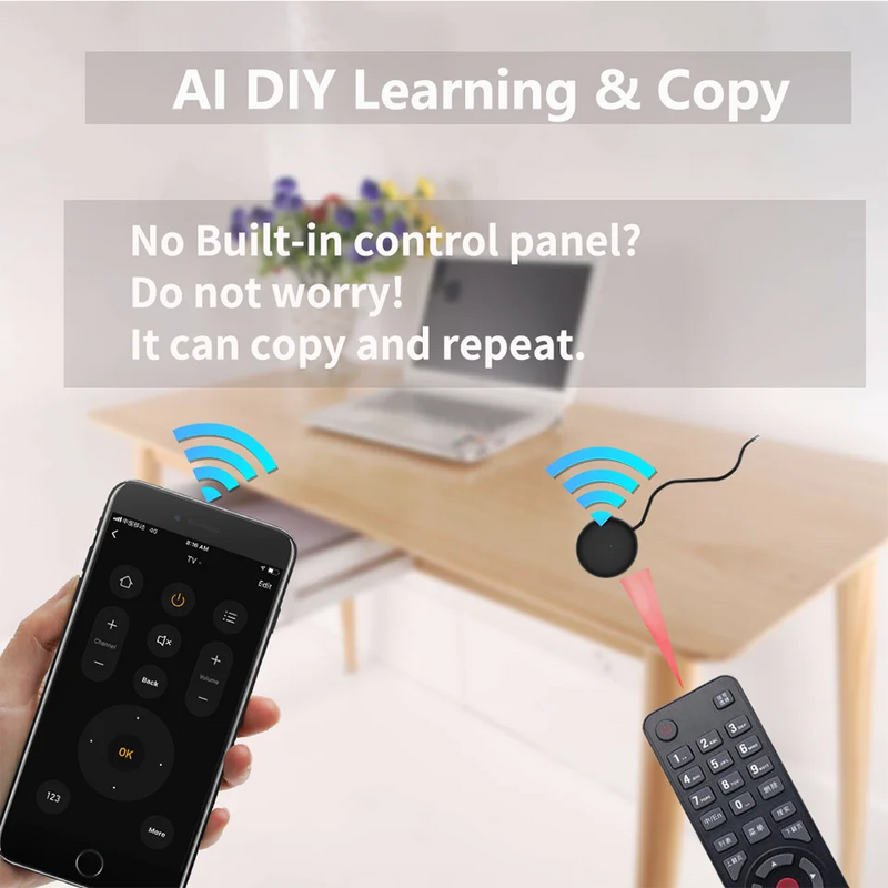 Tuya Wifi , controle remoto inteligente, compatível  com Amazon Alexa, Google, Yandex Alice